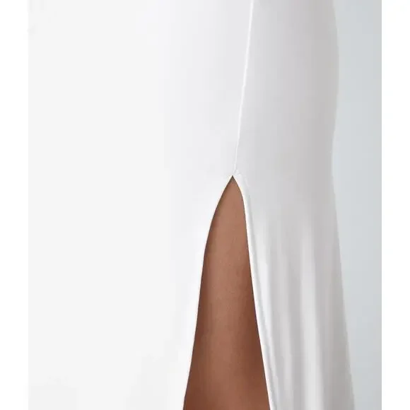 NWT Halara SoftlyZero Ruched Lace Up Bodycon Cool Touch Dress-UPF50+ White XS - Picture 8 of 11